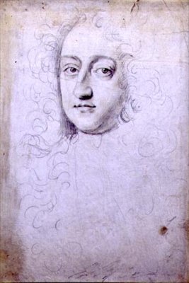 Mandsportræt (blyant på vellum) af Robert White