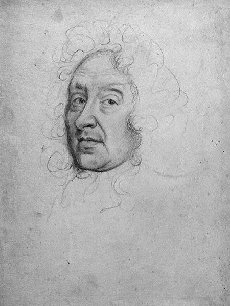 Mandsportræt (blyant på vellum) af Robert White