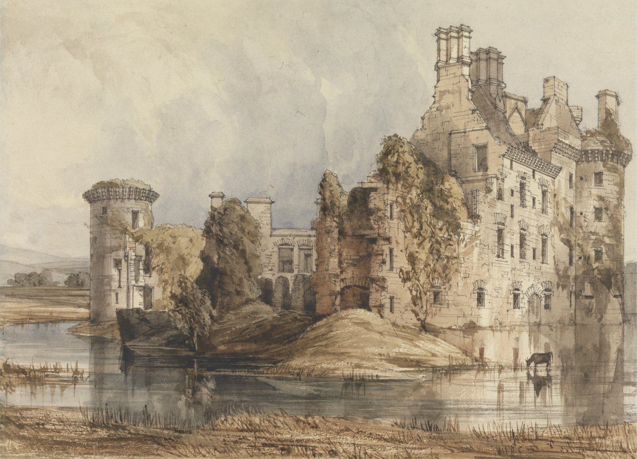 Caerlaverock Castle (generel visning) af Robert William Billings