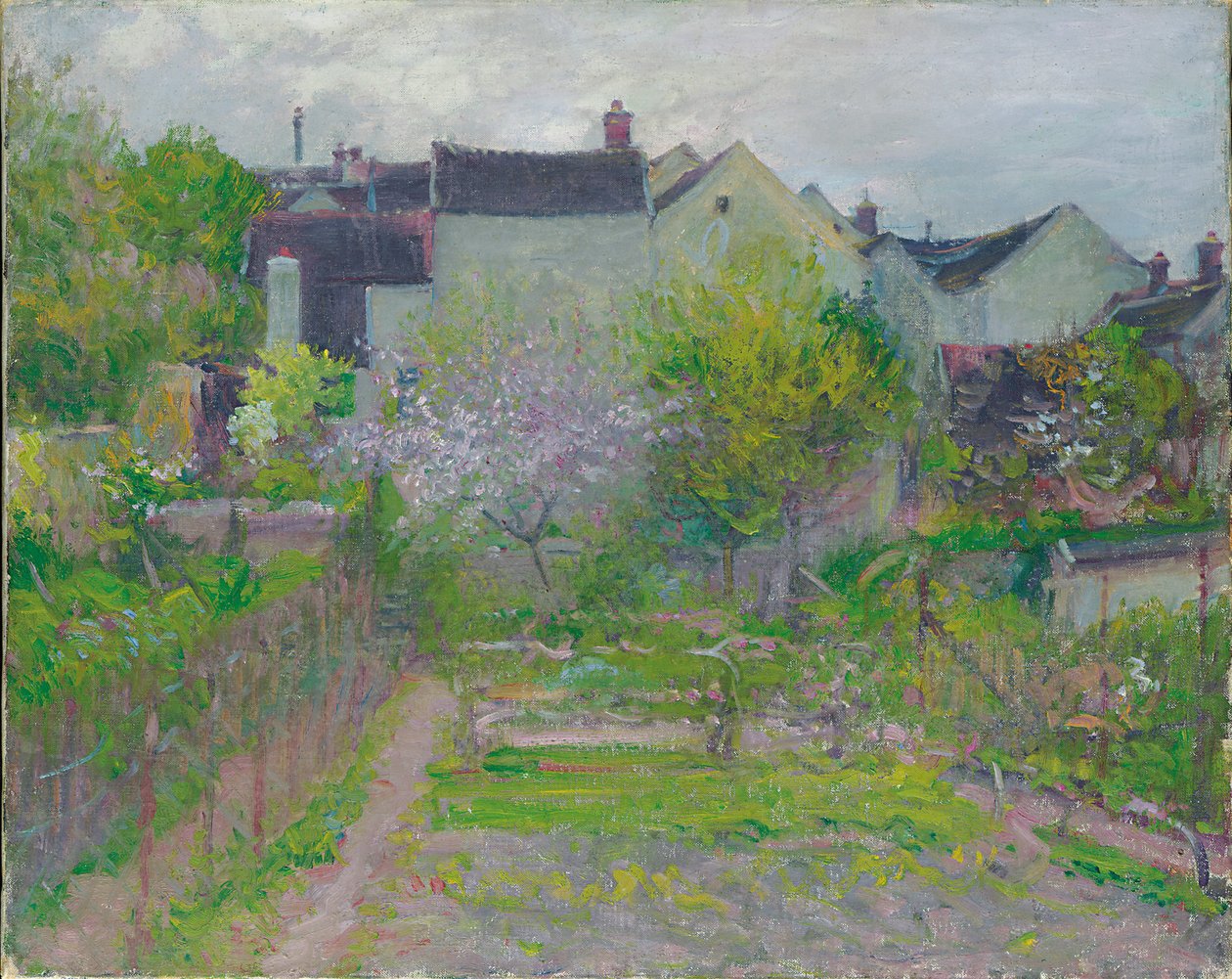 Grez-sur-Loing (olie på lærred) af Robert William Vonnoh