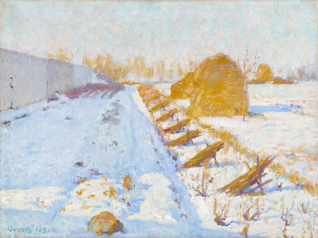 Vintersol og skygge af Robert William Vonnoh