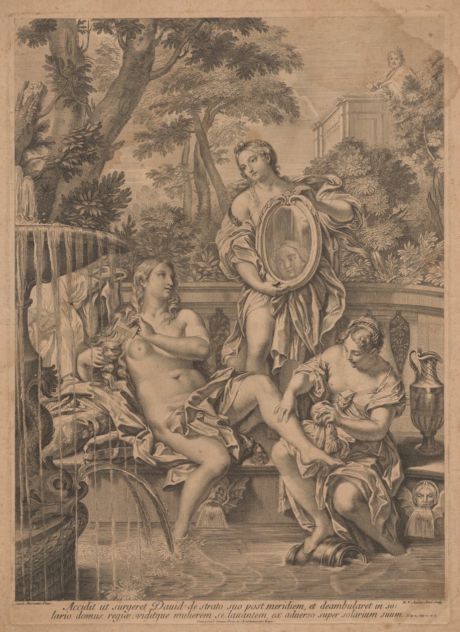 David og Batseba af Robert van Audenaerd, after Carlo Maratta