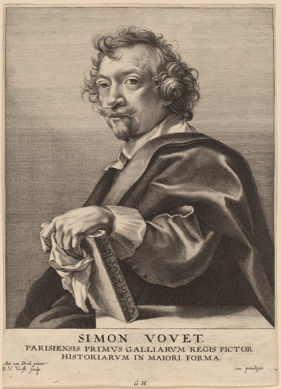 Simon Vouet af Robert van Voerst after Sir Anthony