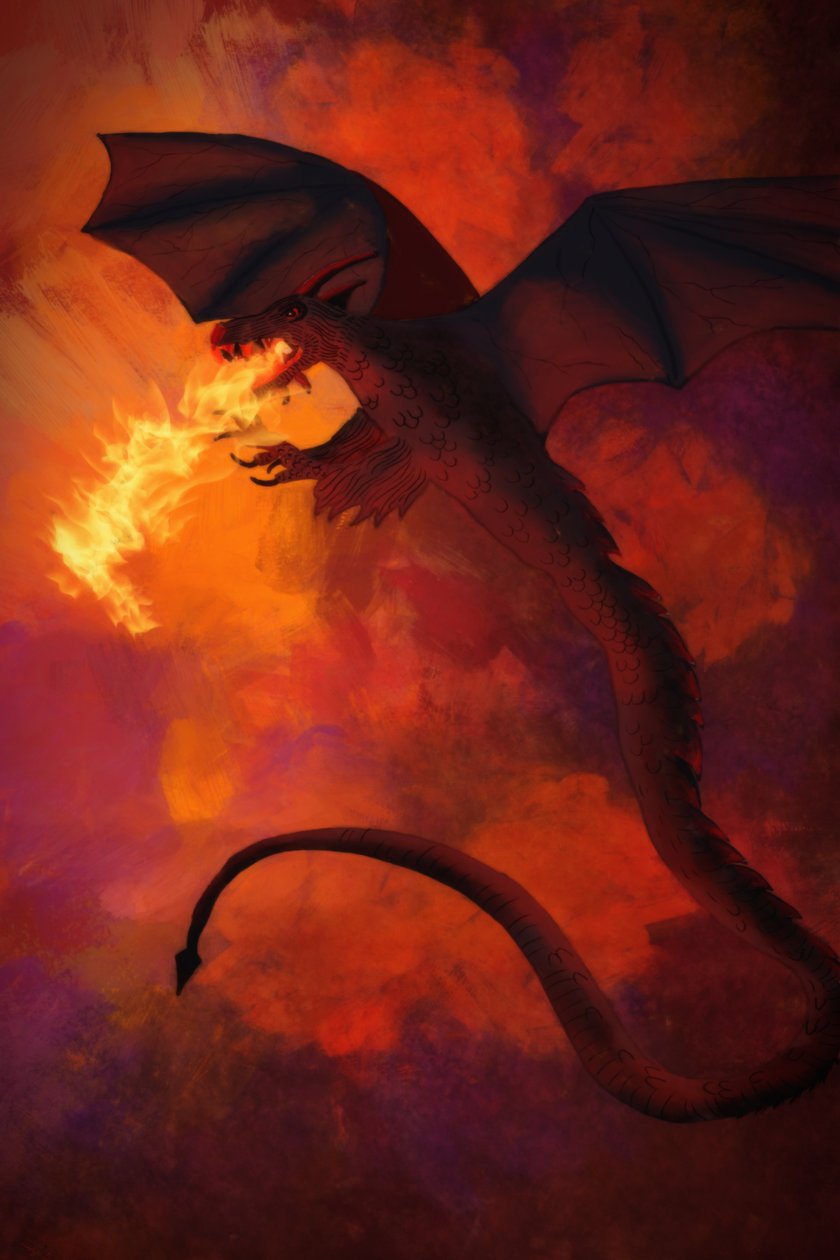 Fire Dragon, 2022 (digital) af Roberta Murray