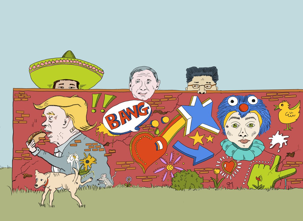 The Wall Donald Built, 2019 (digital) af Roberta Murray