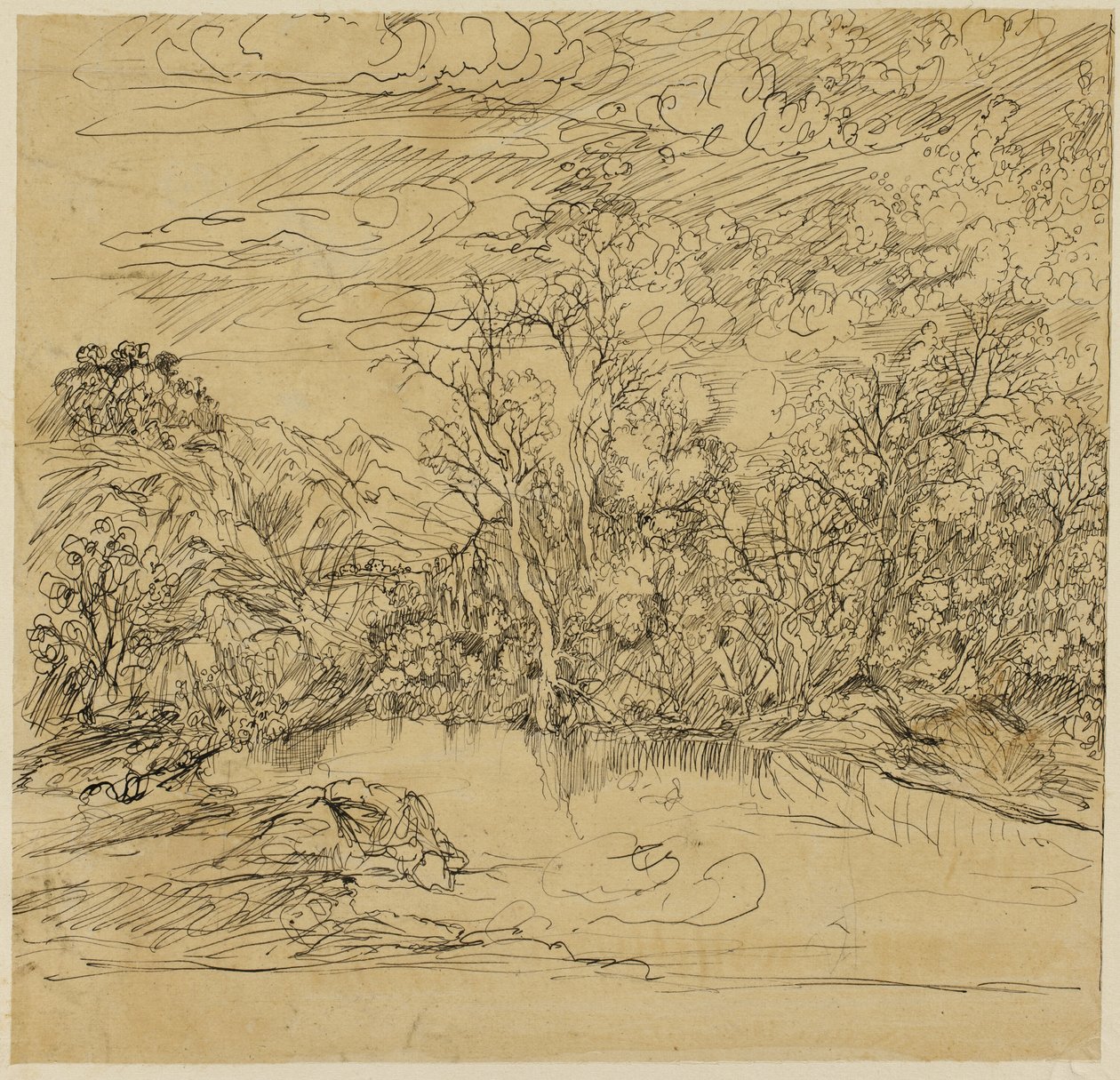 Bredden af en dam af Rodolphe Bresdin