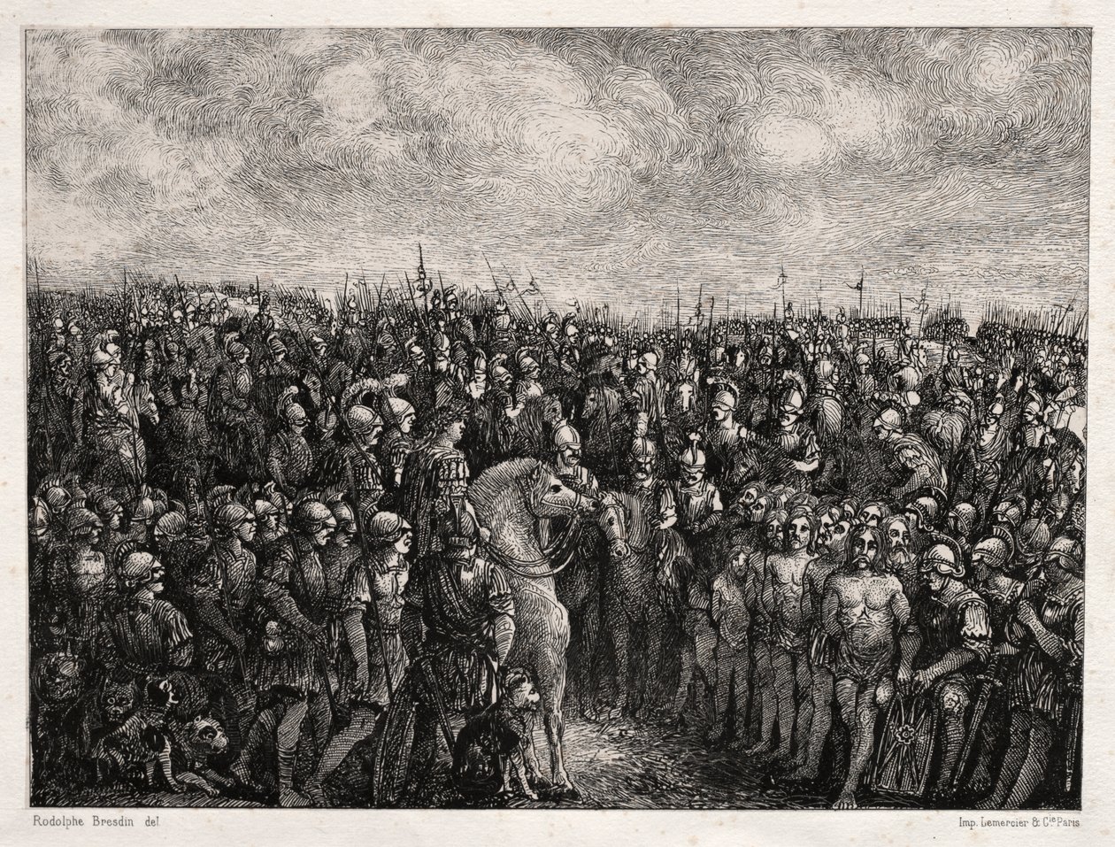 Cæsar og hans fanger af Rodolphe Bresdin