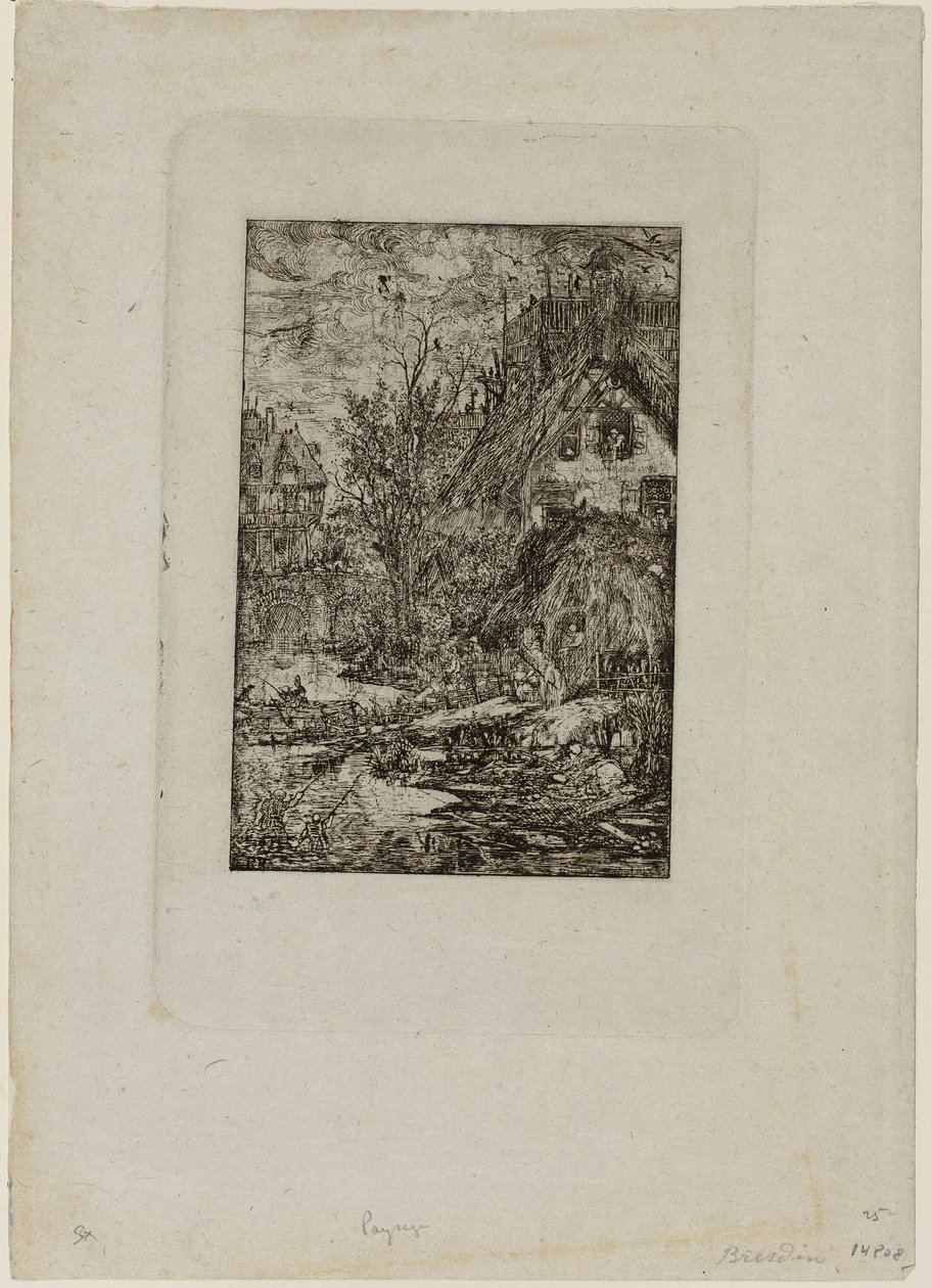 Entering a Village, fra Revue Fantaisiste af Rodolphe Bresdin