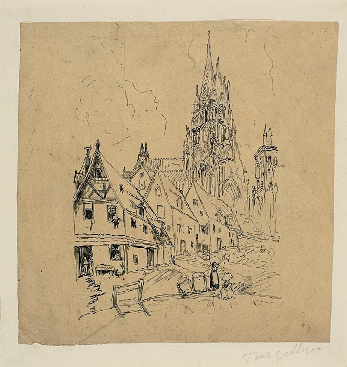 Gotisk katedral af Rodolphe Bresdin