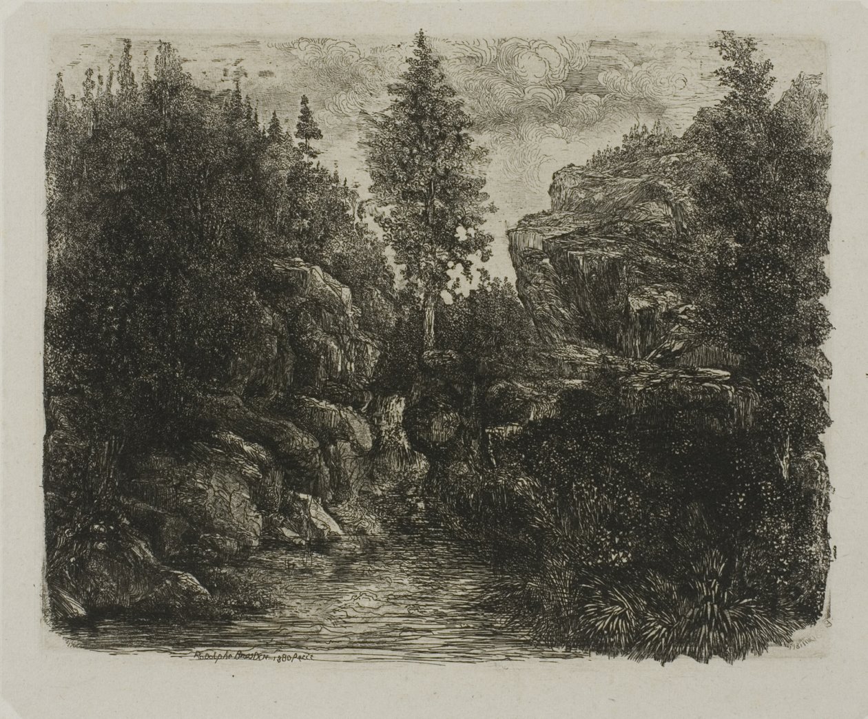 Klippelandskab af Rodolphe Bresdin