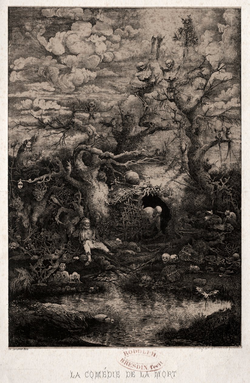 Dødens komedie, 1854. af Rodolphe Bresdin