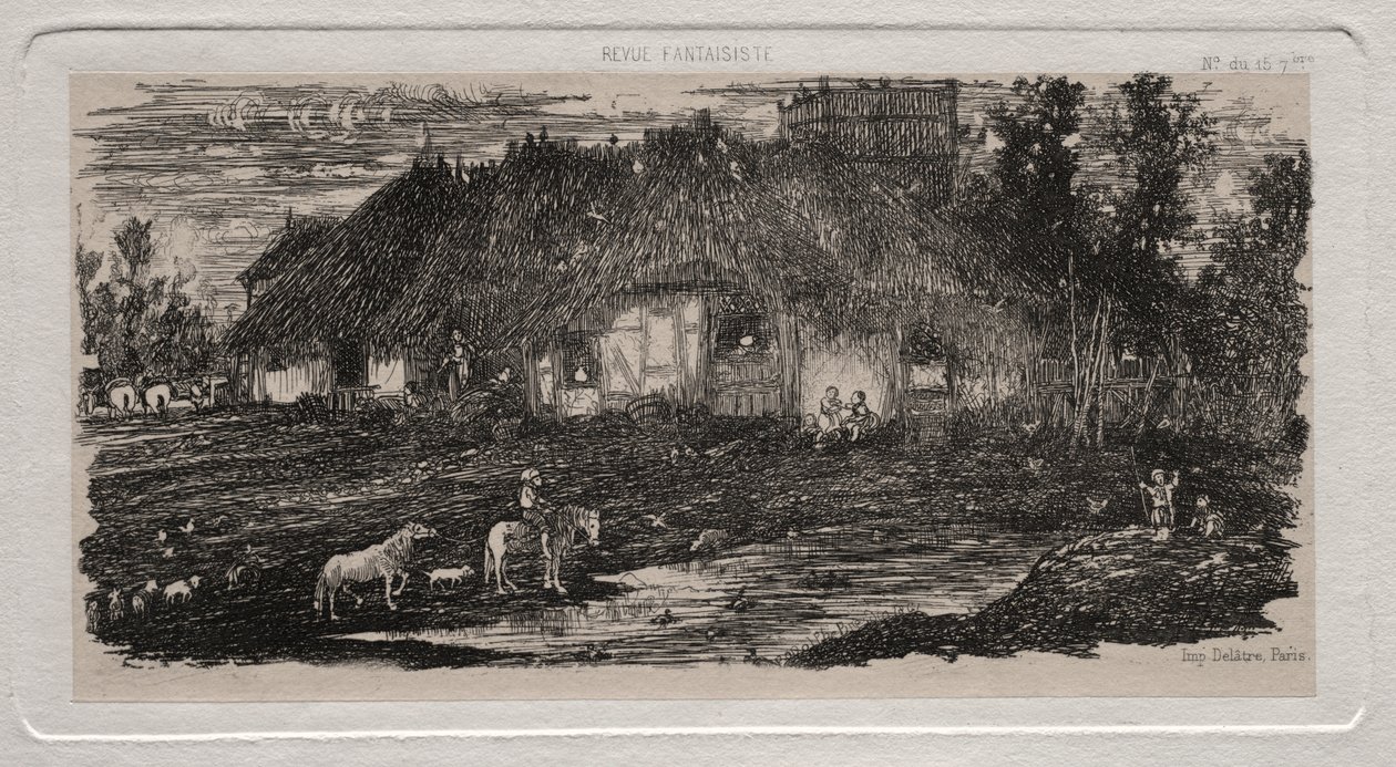 Gårdsgården af Rodolphe Bresdin