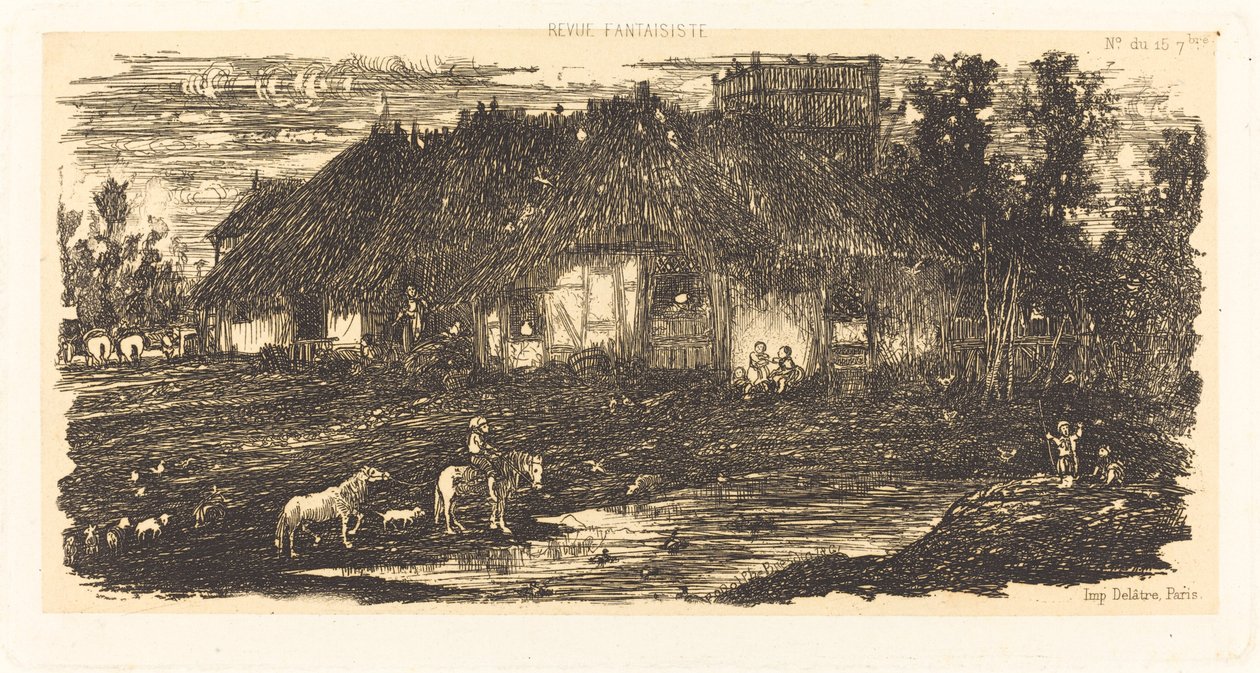 Gårdsgården af Rodolphe Bresdin