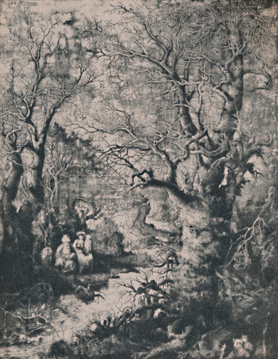 Den hellige familie, 1855, 1946 af Rodolphe Bresdin