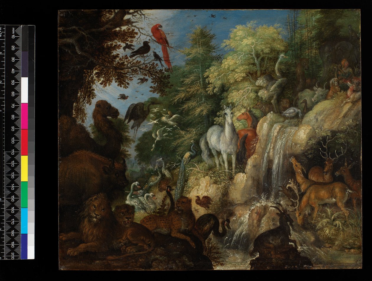 Orpheus with Birds and Beasts, 1622 (olie på kobber) af Roelandt Jacobsz. Savery