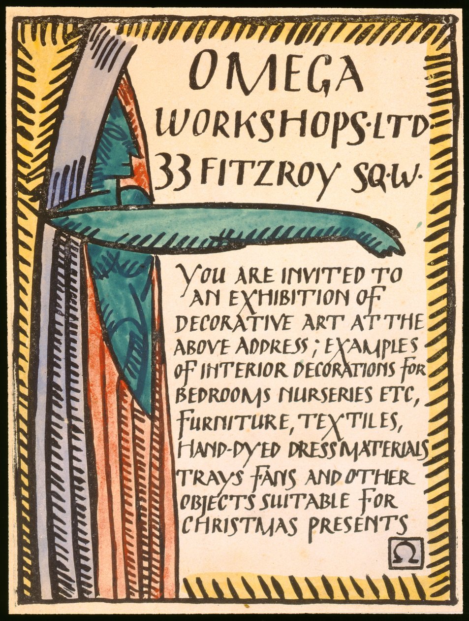 Invitation til Omega Workshop af Roger Eliot Fry