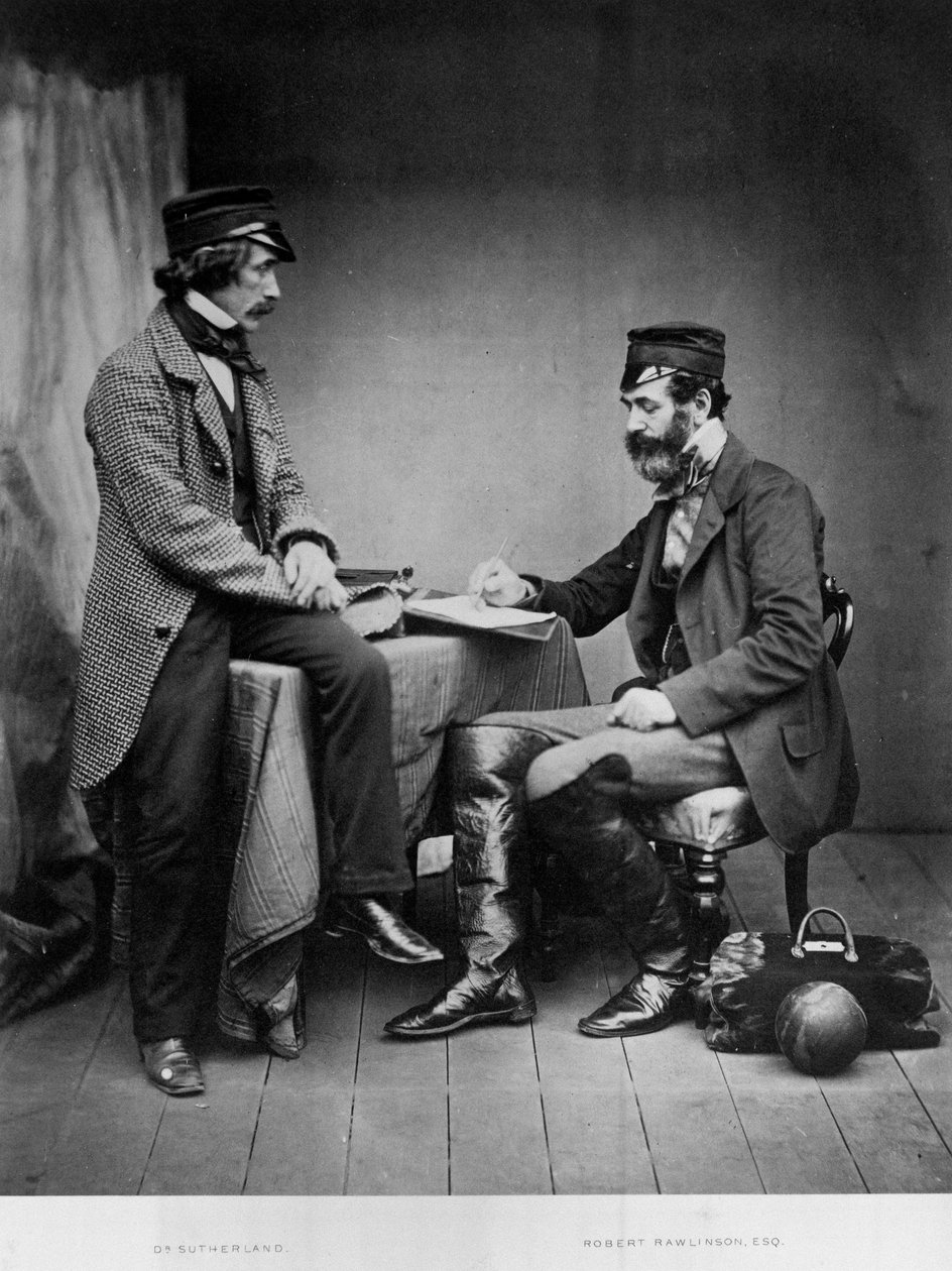 Dr. Sutherland og Robert Rawlinson, 1855 af Roger Fenton