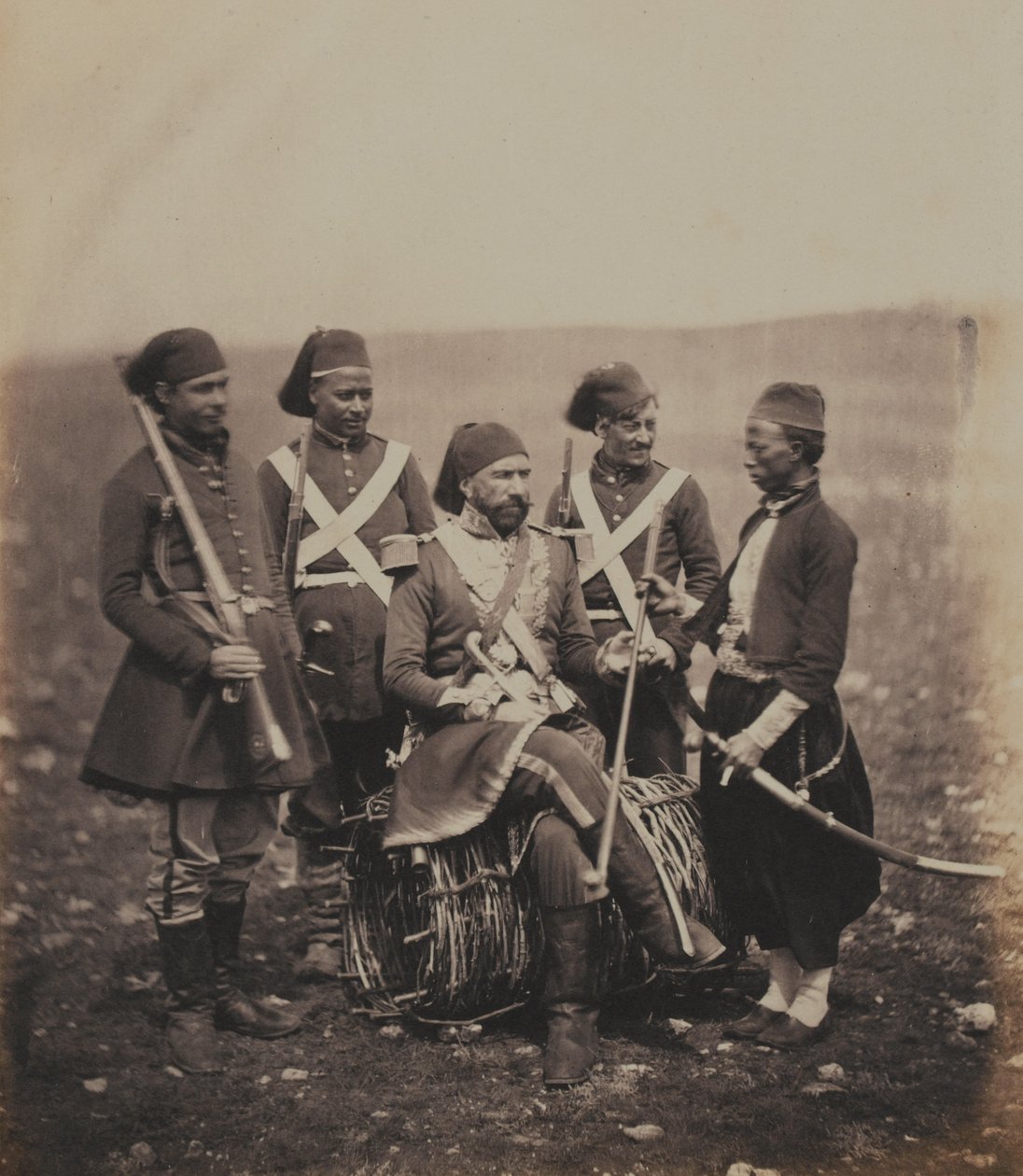 Ismail Pasha (1830-95) og ledsagere af Roger Fenton