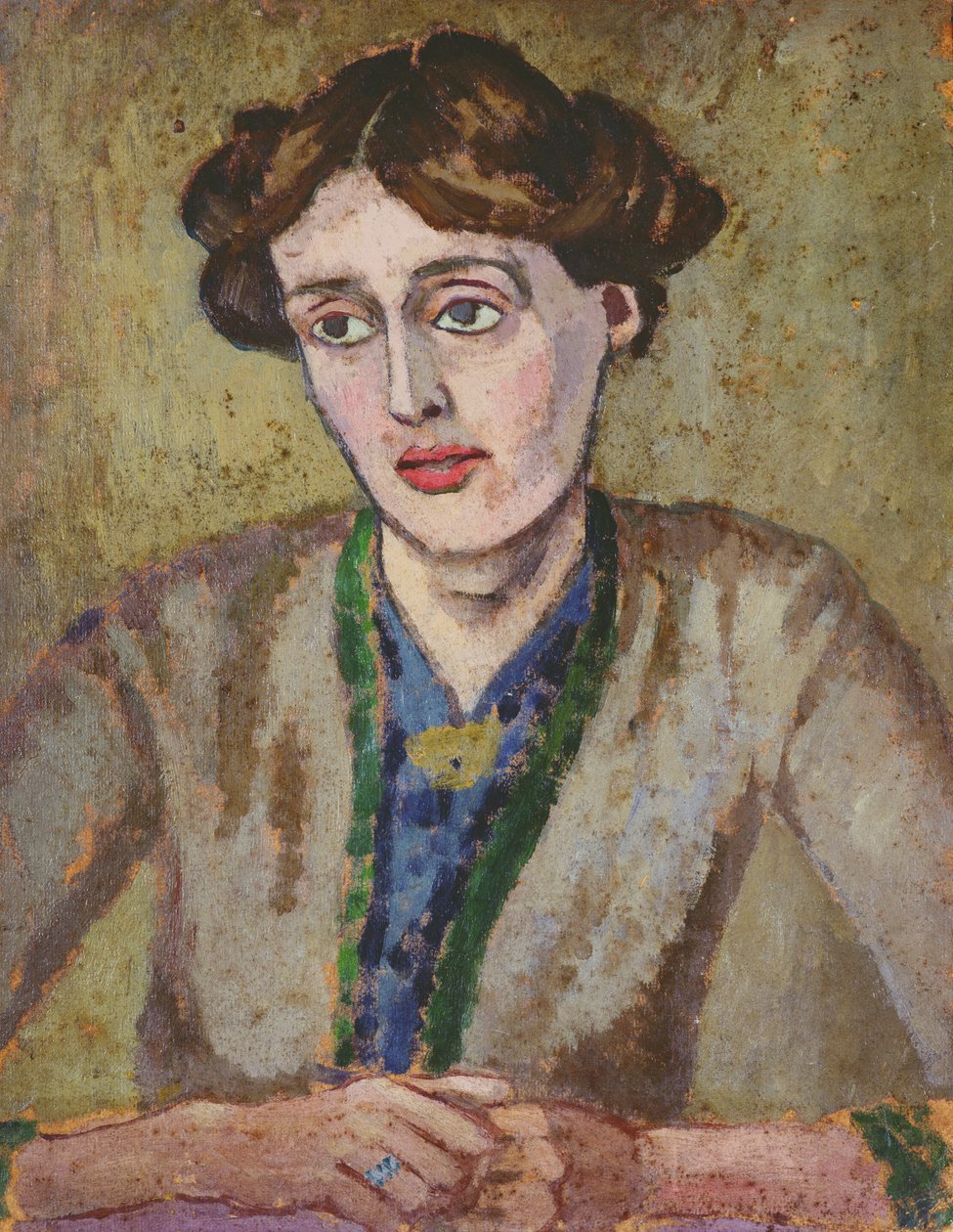 Virginia Woolf (1882-1941) (olie om bord) af Roger Eliot Fry