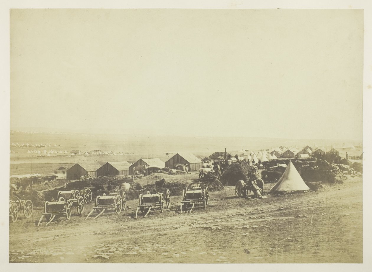 Artillerivogne, Balaklava i det fjerne af Roger Fenton
