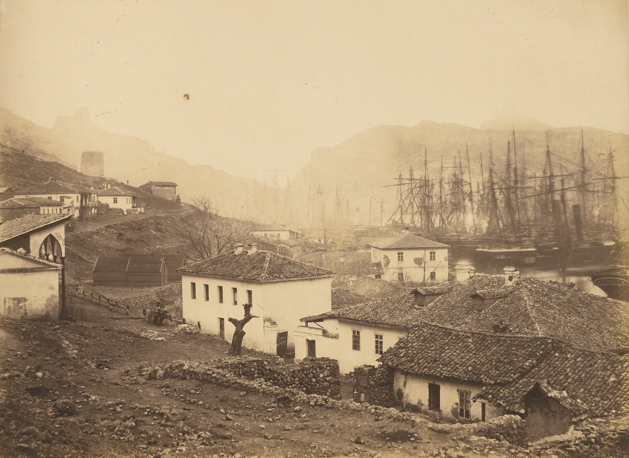 Balaklava, når man ser ud over havet. af Roger Fenton
