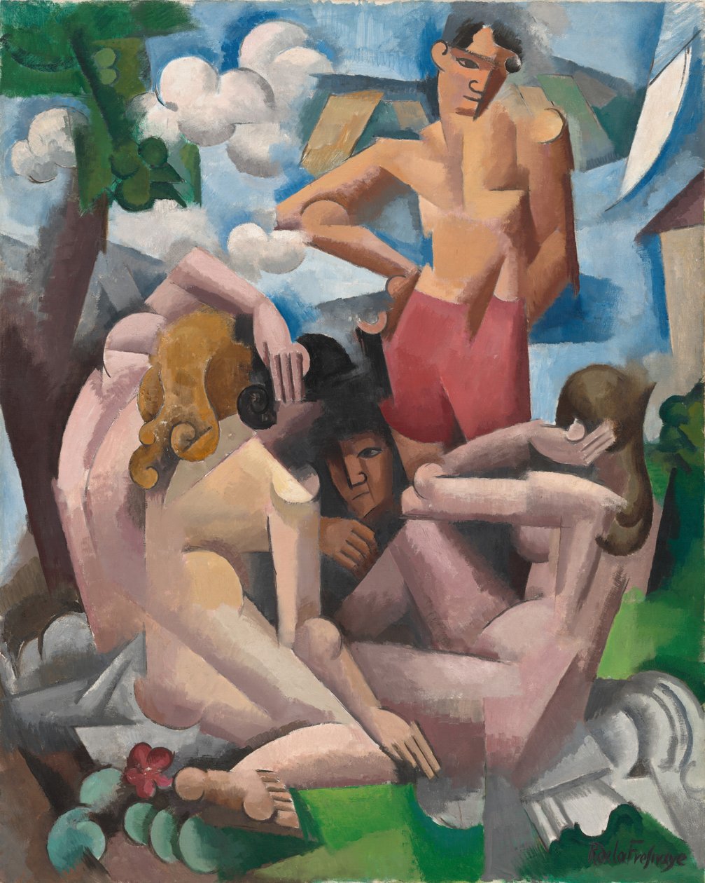De badende, 1912. af Roger de La Fresnaye