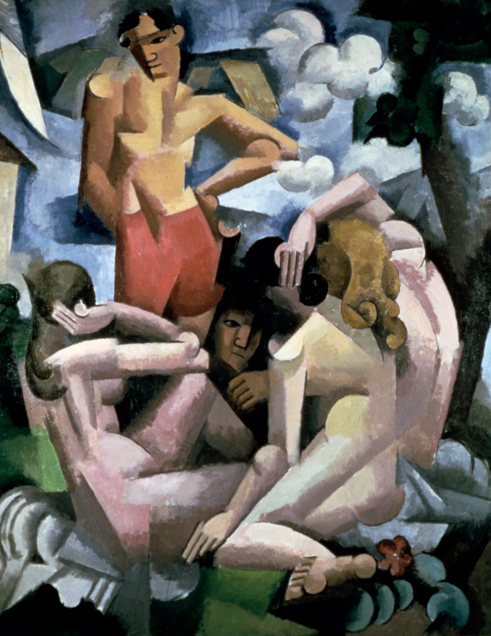 De badende, 1912. af Roger de La Fresnaye