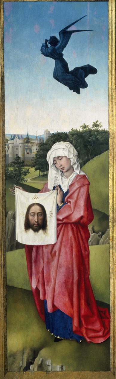 Saint Veronica, Crucifixion Triptykon, ca. 1445 (olie på egetræspanel) af Rogier van der Weyden