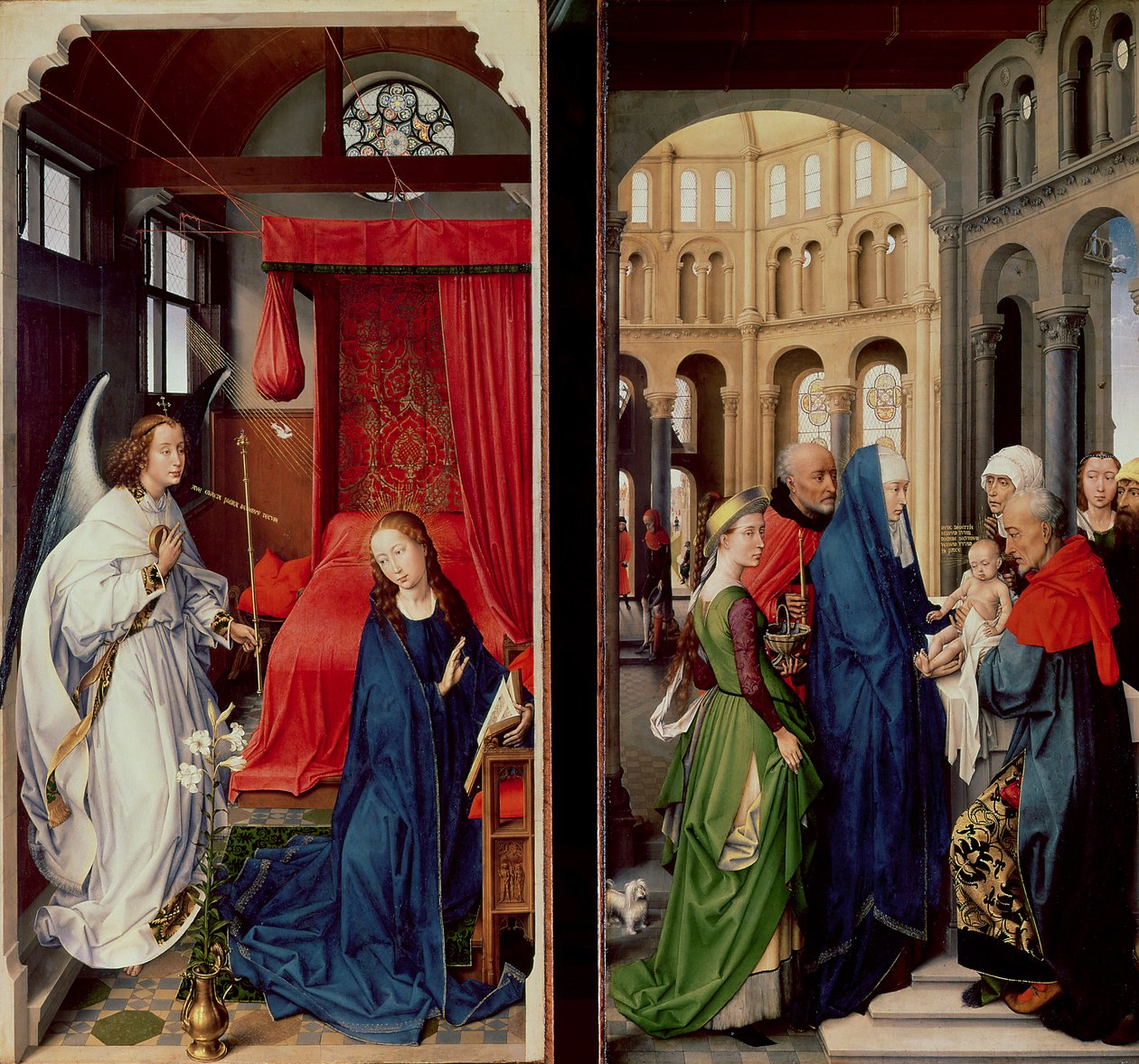 Bebudelsen og fremvisningen i templet af Rogier van der Weyden