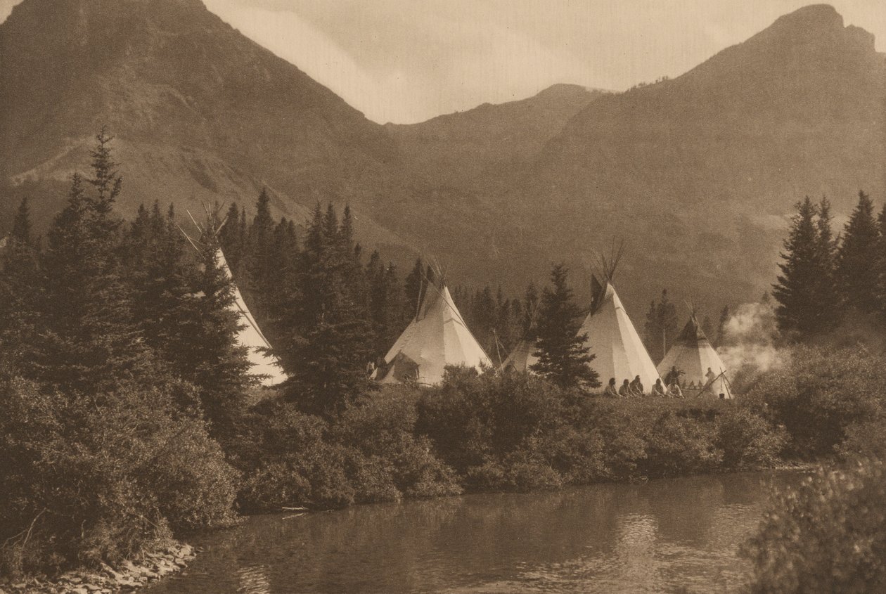 Op ad klippebanken, Piegan, Montana,1915 (foto) af Roland W. Reed