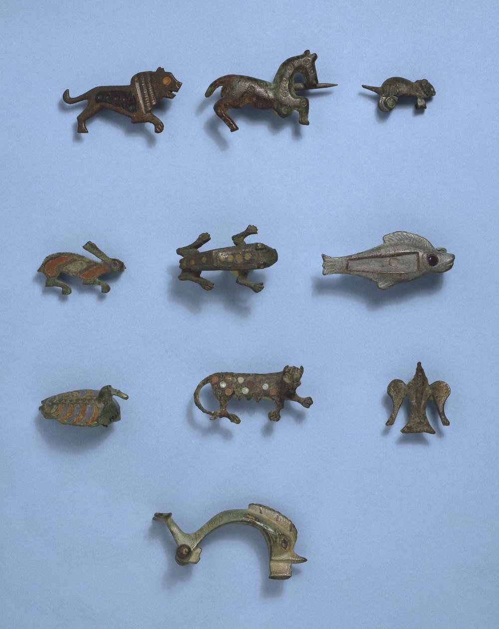 Dyreformede brocher, romersk c. 1. århundrede e.Kr. 1. århundrede f.Kr. (metal) af Roman