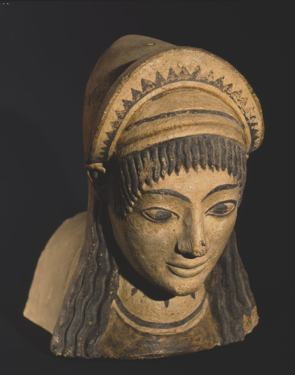 Antefix med et kvindehoved af Roman