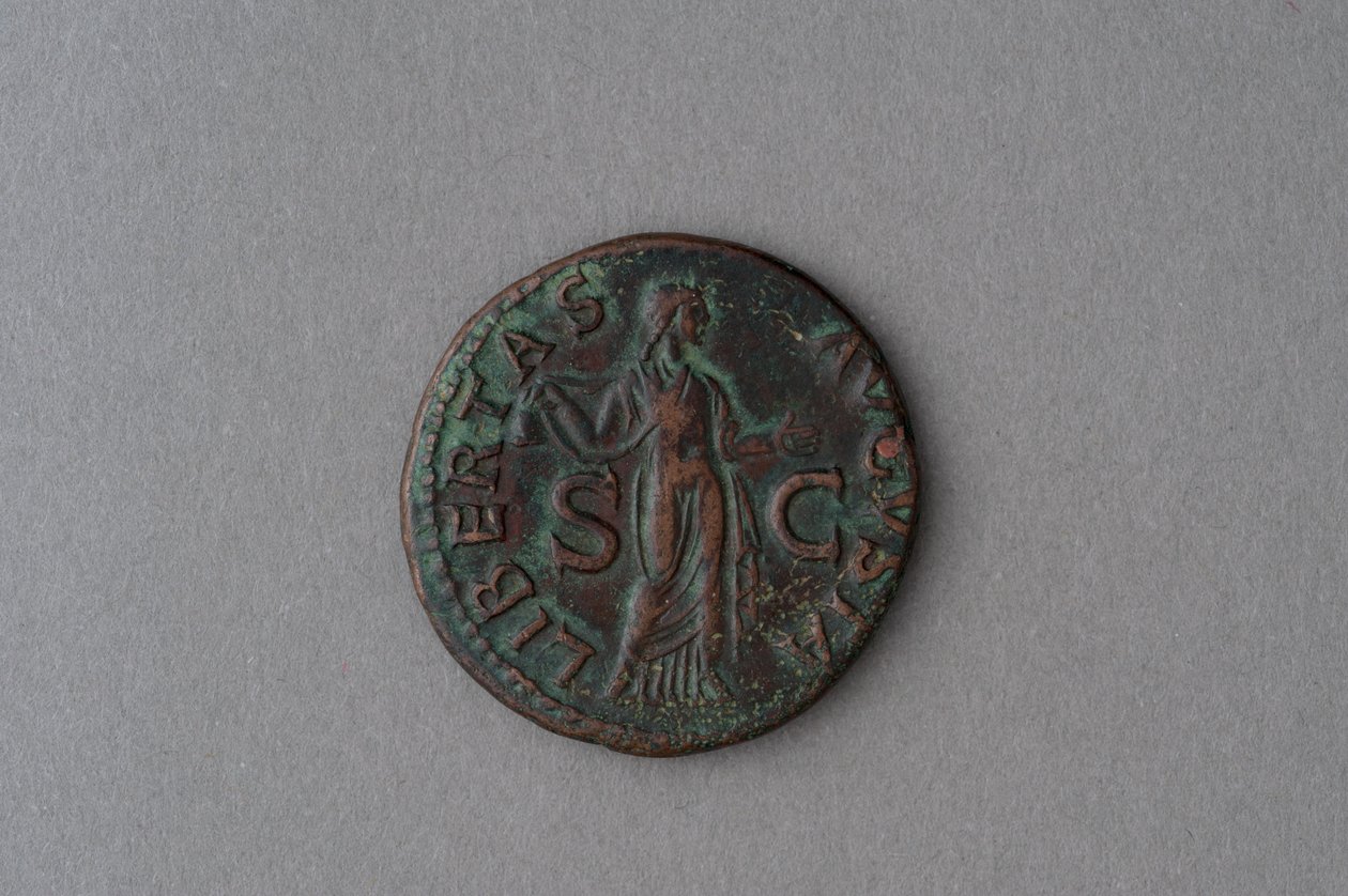 Som Claudius mønt (bronze) af Roman