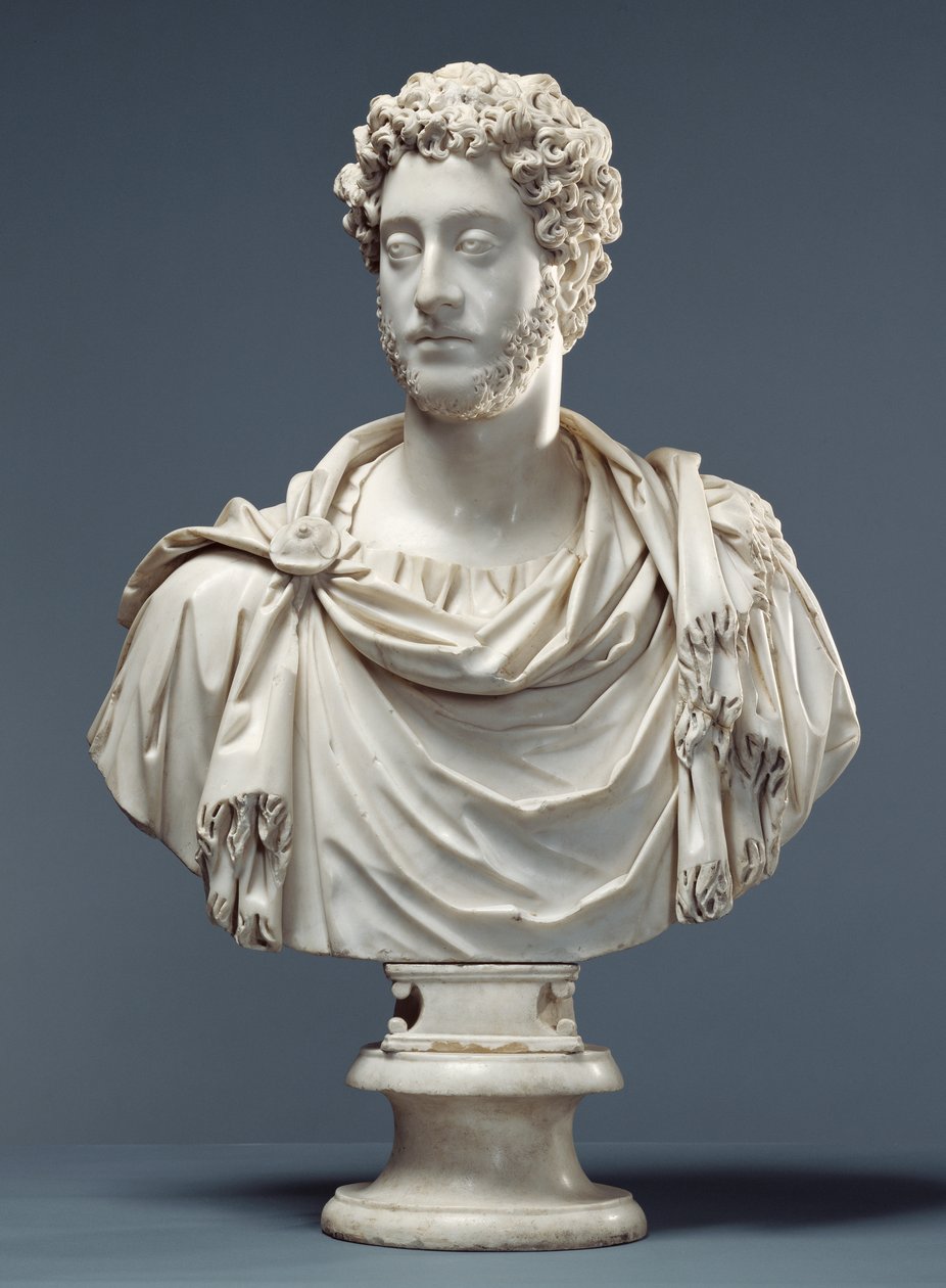 Buste af kejser Commodus, ca. 180-85 AD (marmor) af Roman