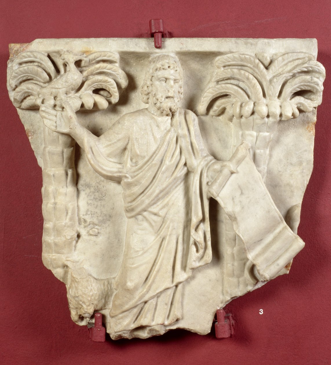 Kristus afbildet som en lovgiver (marmor) af Roman