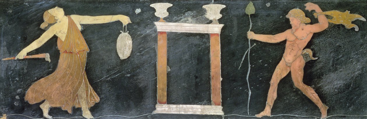 Maenad og satyrdans (opus sectile) af Roman
