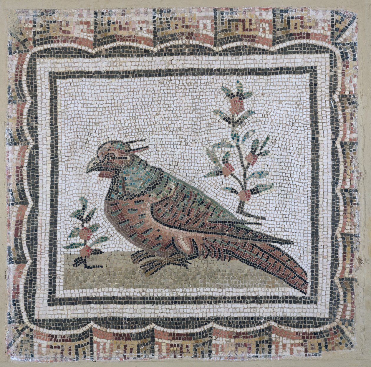 Fortov, der forestiller en fasan (mosaik) af Roman