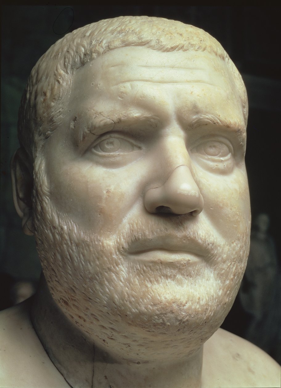 Portræt af Balbinus (d.238) (marmor) af Roman