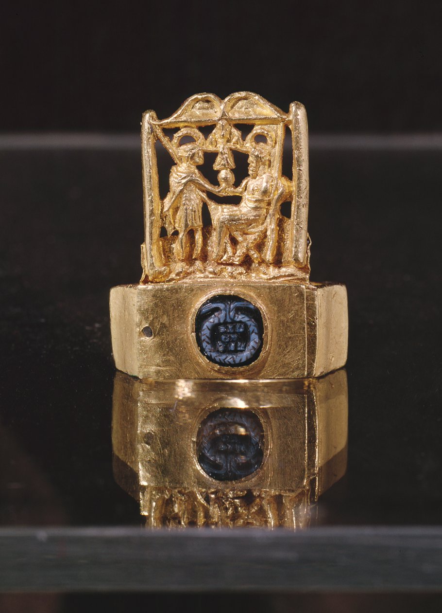 Ring, fra Blagaj nær Mostar, 3.-4. århundrede (guld) af Roman