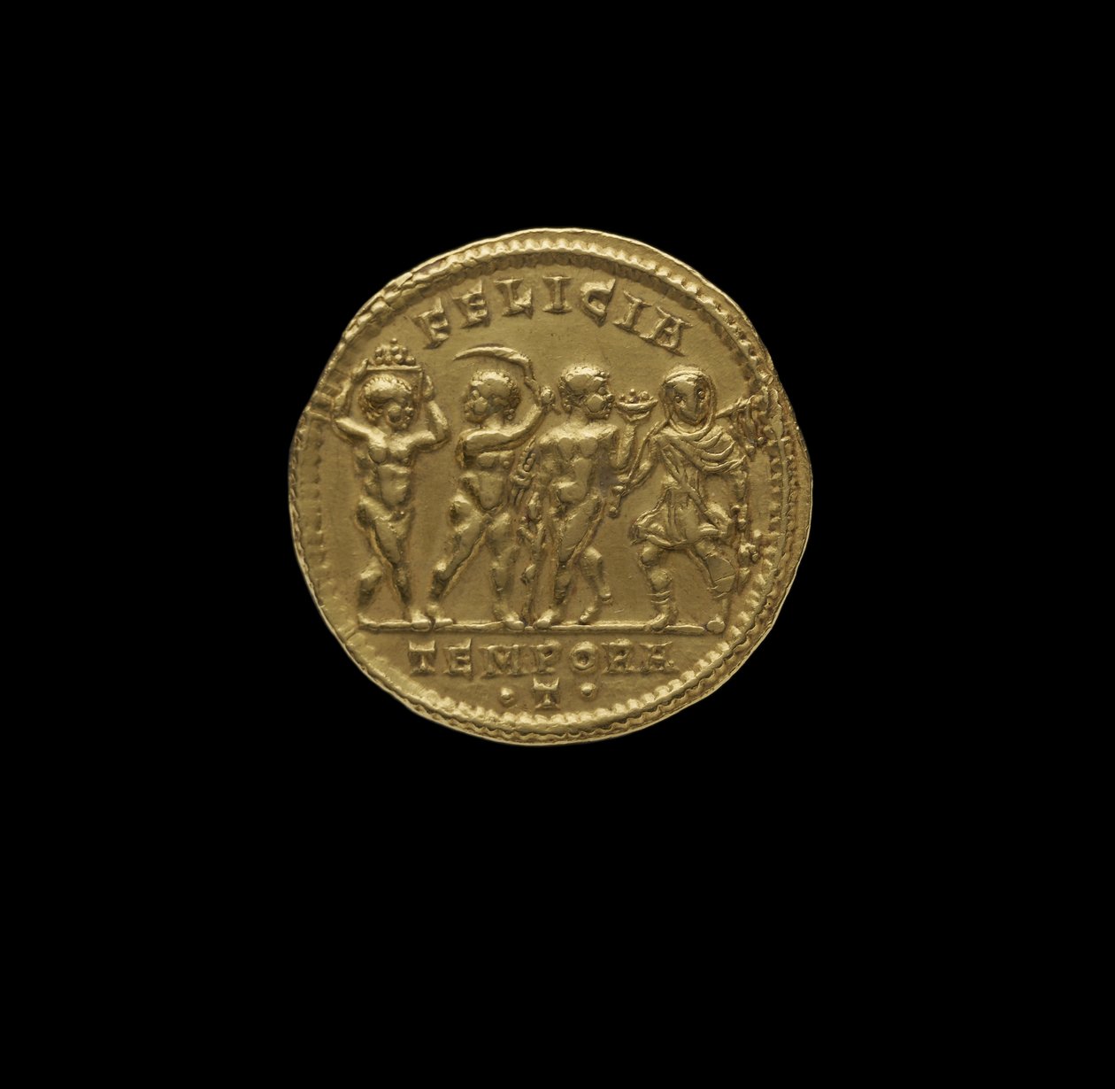 Romersk kejsermønt fra Ticinum, 316 e.Kr. (guld) af Roman