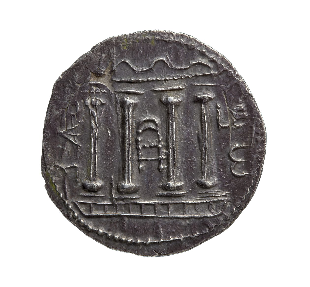 Romersk provinssølvmønt fra Judæa, 132 e.Kr. (sølv) af Roman