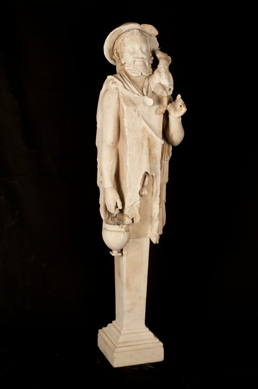 Statue af guden Pan (marmor) af Roman