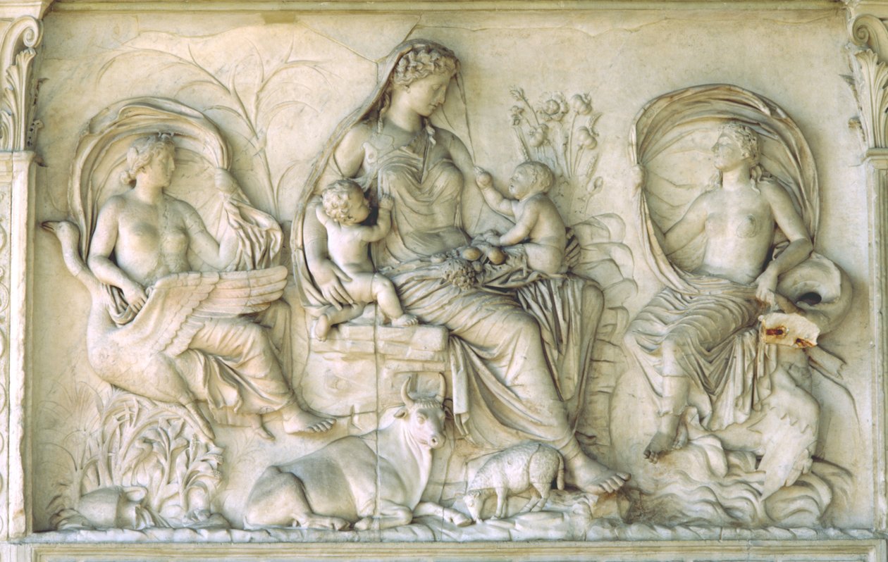 Tellus-panelet i Ara Pacis (marmor) af Roman