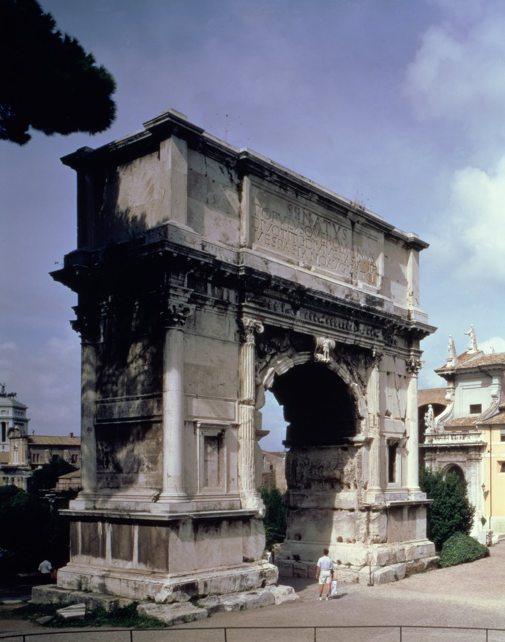 Titusbuen, til minde om kejserens plyndring af Jerusalem i 70 e.Kr., 81 e.Kr. af Roman