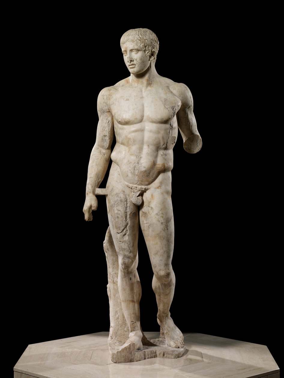 Doryphoros, 120-50 f.Kr. (pentelisk marmor) af Roman