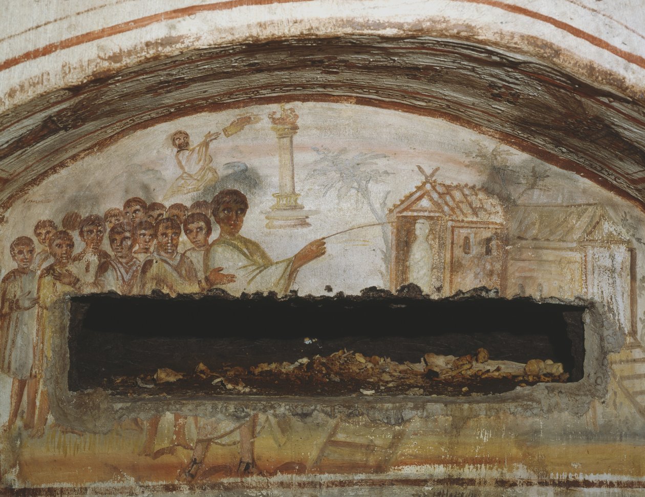 The Raising of Lazarus, Catacombs of Via Latina, Rom af Roman
