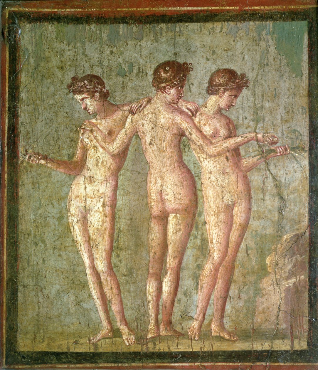 Tre nåder, fra Pompeji af Roman