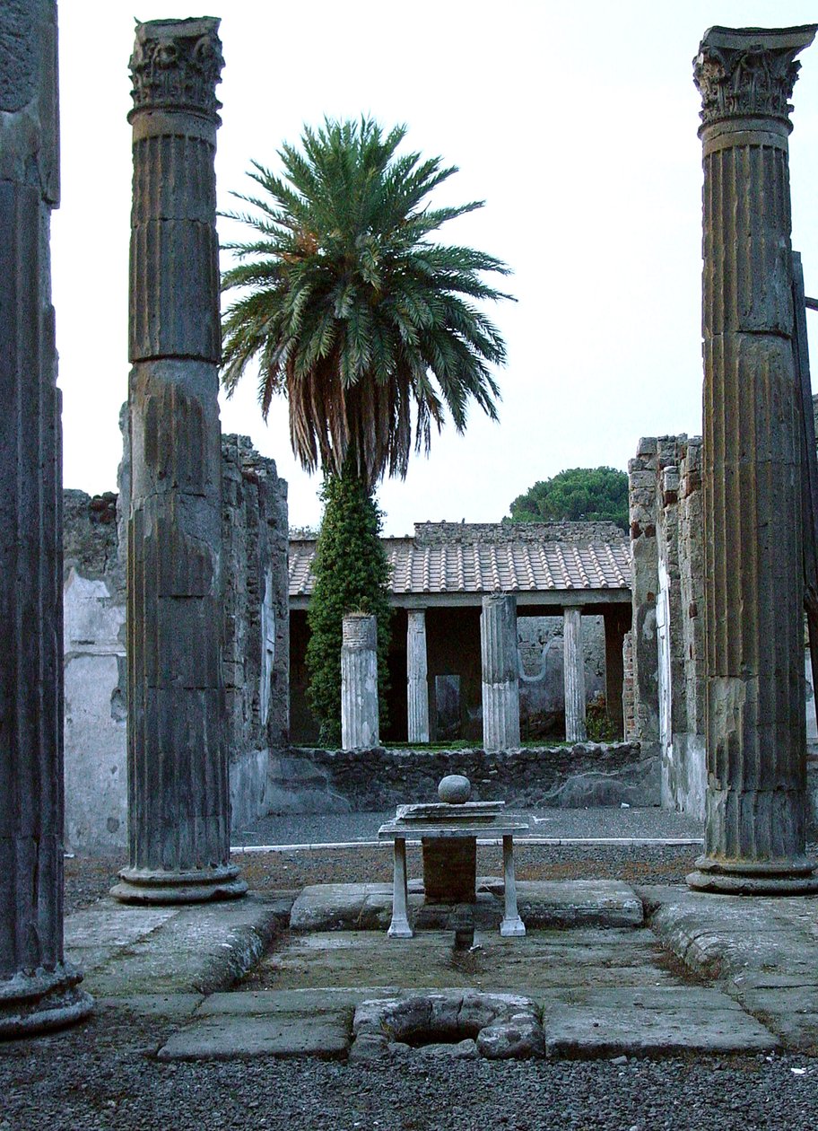 Udsigt over et Atrium, muligvis af Casa del Fauno (Faunens Hus) af Roman