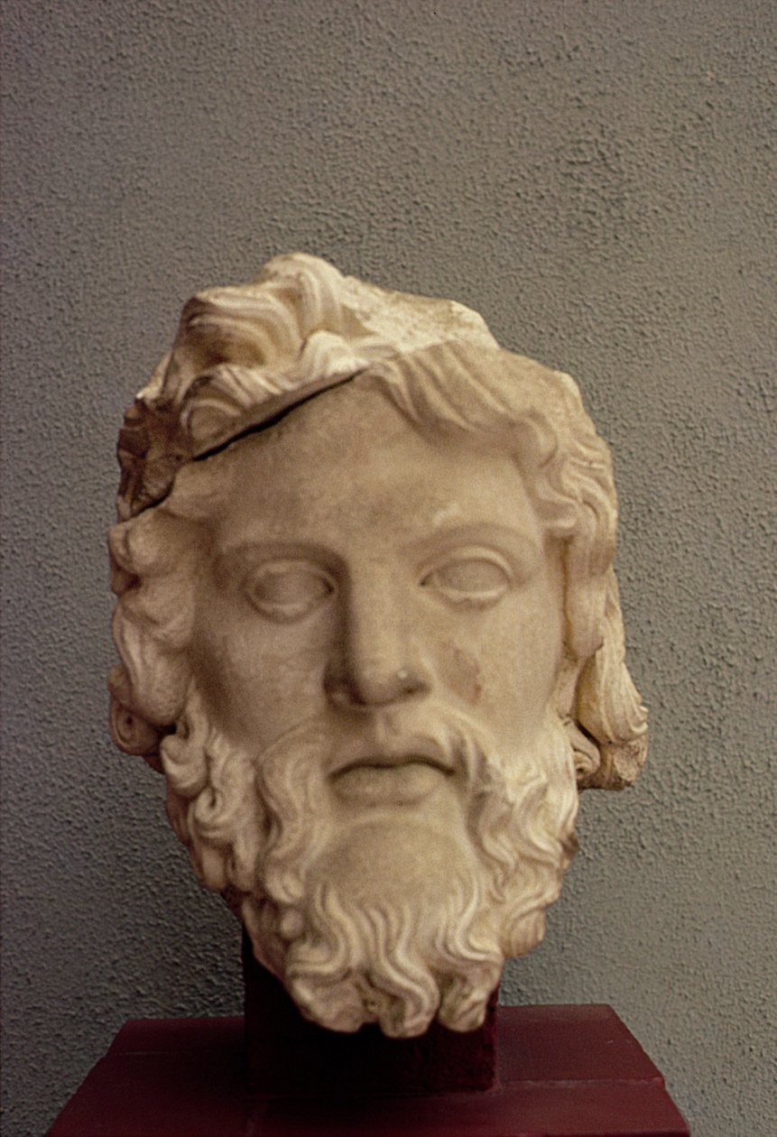Zeus, 69-96 AD (marmor) af Roman