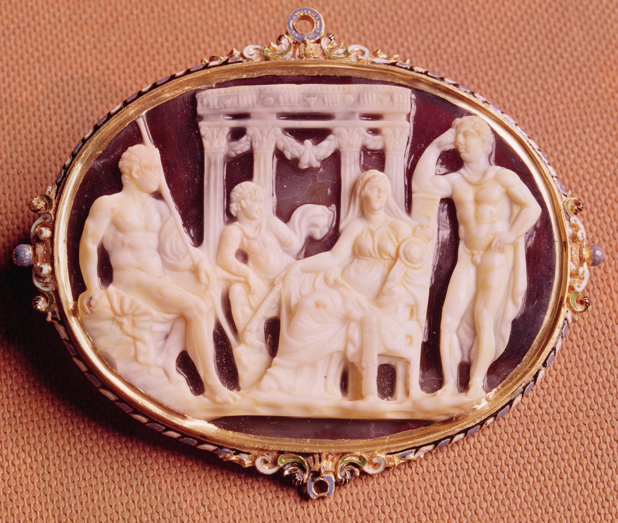 Cameo of Iphigenia i Aulis, 27 BC-14 AD (agat) af Roman Imperial Period